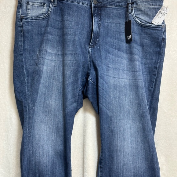 Kut From The Cloth Women's Jeans 24W Blue High Rise Kelsey Ankle Flare - Picture 3 of 11